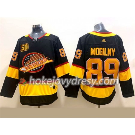 Pánské Hokejový Dres Vancouver Canucks Alexander Mogilny 89 Flying Skate 50th Anniversary Adidas 2019-2020 Černá Authentic
